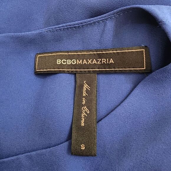 BCBGMaxAzria Cobalt Blue Eavan Sleeveless Blouse (S) - Picture 8 of 8